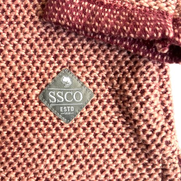 Southern Shirt Co SSCO Textured Knit Crewneck Pullover Sweater Berry Pink Med - Picture 3 of 10